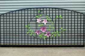 Flower gate powder coated